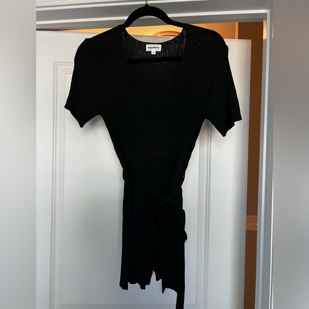 Black sweater romper